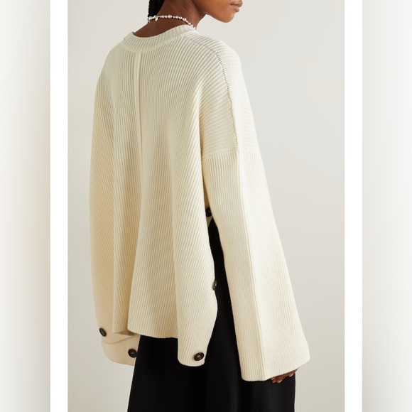 Peter Do cape cashmere sweater M/L generous fit heavier knit luxurious - Picture 7 of 8